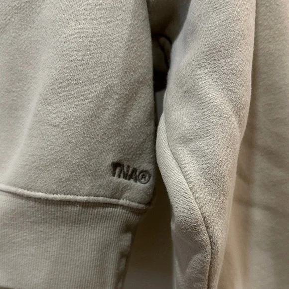 TNA Beige Half-Zip Cropped Sweatshirt Size M - Picture 4 of 8